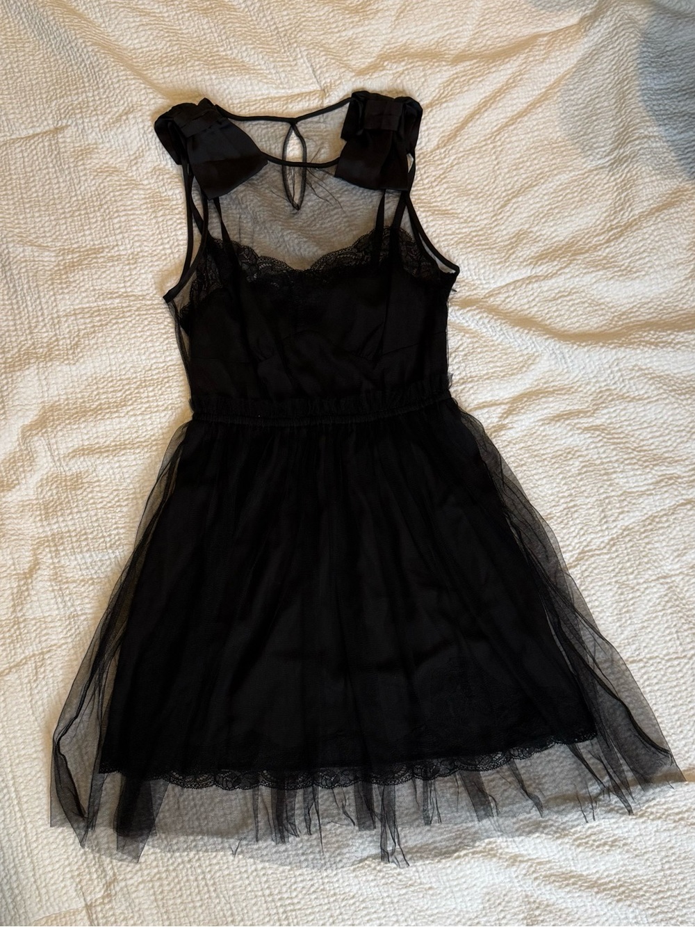 Sheer Black Tulle Dress